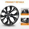 Nilight Wheel Cover Hubcaps 19 Inch for Tesla Model Y Accessories 2021 2022 2023 2024 Tesla Model Y 19 Inch Hub caps Set of 4 Rim Protector Wheel Covers Replacement Multi-Spoke Lines Style Matt Black(For Honda CRV 2023-2025)