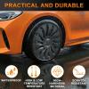 Nilight Wheel Cover Hubcaps 19 Inch for Tesla Model Y Accessories 2021 2022 2023 2024 Tesla Model Y 19 Inch Hub caps Set of 4 Rim Protector Wheel Covers Replacement Multi-Spoke Lines Style Matt Black(For Tesla Model Y 21-24 Uberturbine Style)