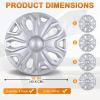 Nilight Wheel Cover Hubcaps 19 Inch for Tesla Model Y Accessories 2021 2022 2023 2024 Tesla Model Y 19 Inch Hub caps Set of 4 Rim Protector Wheel Covers Replacement Multi-Spoke Lines Style Matt Black(For Ford Transit 2015-2025)