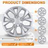 Nilight Wheel Cover Hubcaps 19 Inch for Tesla Model Y Accessories 2021 2022 2023 2024 Tesla Model Y 19 Inch Hub caps Set of 4 Rim Protector Wheel Covers Replacement Multi-Spoke Lines Style Matt Black(For Honda CRV 2023-2025)