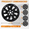 Nilight Wheel Cover Hubcaps 19 Inch for Tesla Model Y Accessories 2021 2022 2023 2024 Tesla Model Y 19 Inch Hub caps Set of 4 Rim Protector Wheel Covers Replacement Multi-Spoke Lines Style Matt Black(For Chevy Equinox 2018-2021)