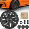Nilight Wheel Cover Hubcaps 19 Inch for Tesla Model Y Accessories 2021 2022 2023 2024 Tesla Model Y 19 Inch Hub caps Set of 4 Rim Protector Wheel Covers Replacement Multi-Spoke Lines Style Matt Black(For Tesla Model Y 21-24 Uberturbine Style)