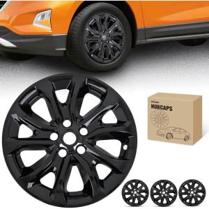 Nilight Wheel Cover Hubcaps 19 Inch for Tesla Model Y Accessories 2021 2022 2023 2024 Tesla Model Y 19 Inch Hub caps Set of 4 Rim Protector Wheel Covers Replacement Multi-Spoke Lines Style Matt Black(For Chevy Equinox 2018-2021)