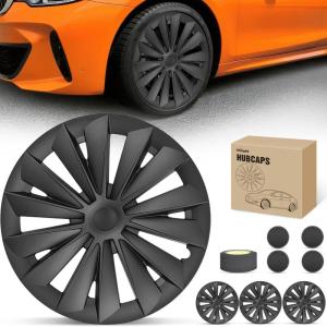 Nilight Wheel Cover Hubcaps 19 Inch for Tesla Model Y Accessories 2021 2022 2023 2024 Tesla Model Y 19 Inch Hub caps Set of 4 Rim Protector Wheel Covers Replacement Multi-Spoke Lines Style Matt Black(For Tesla Model Y 21-24 Multi-Spoke Lines Style)