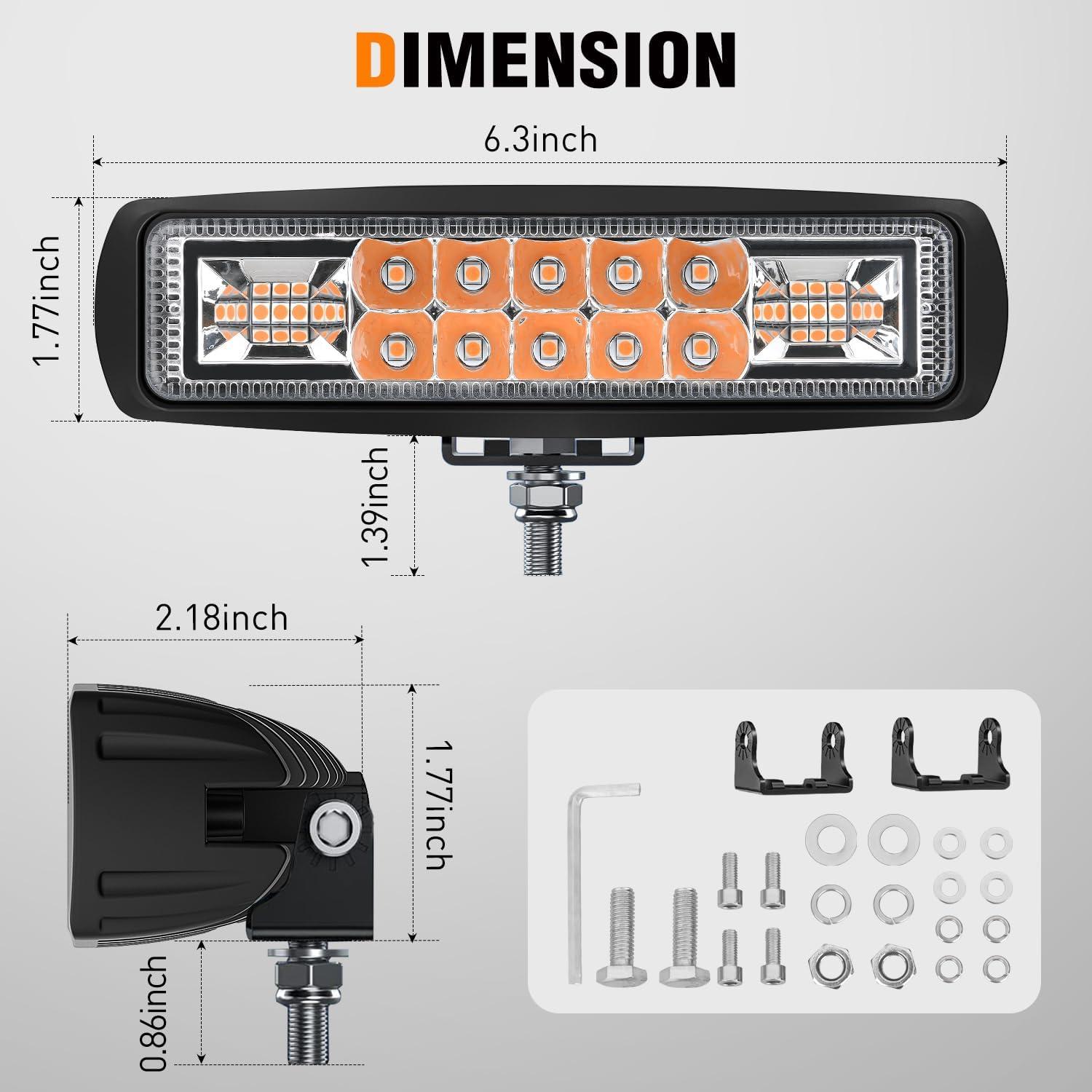 image:imageNilight 6 Inch Purple LED Light Pods 2 PCS 60W Flood Spot Combo Beam Off Road Driving Decoration Neon Hunting Lighting for 12V 24V ATV UTV Pickup Truck Tractor60W Led Pods 2Pcs Purple