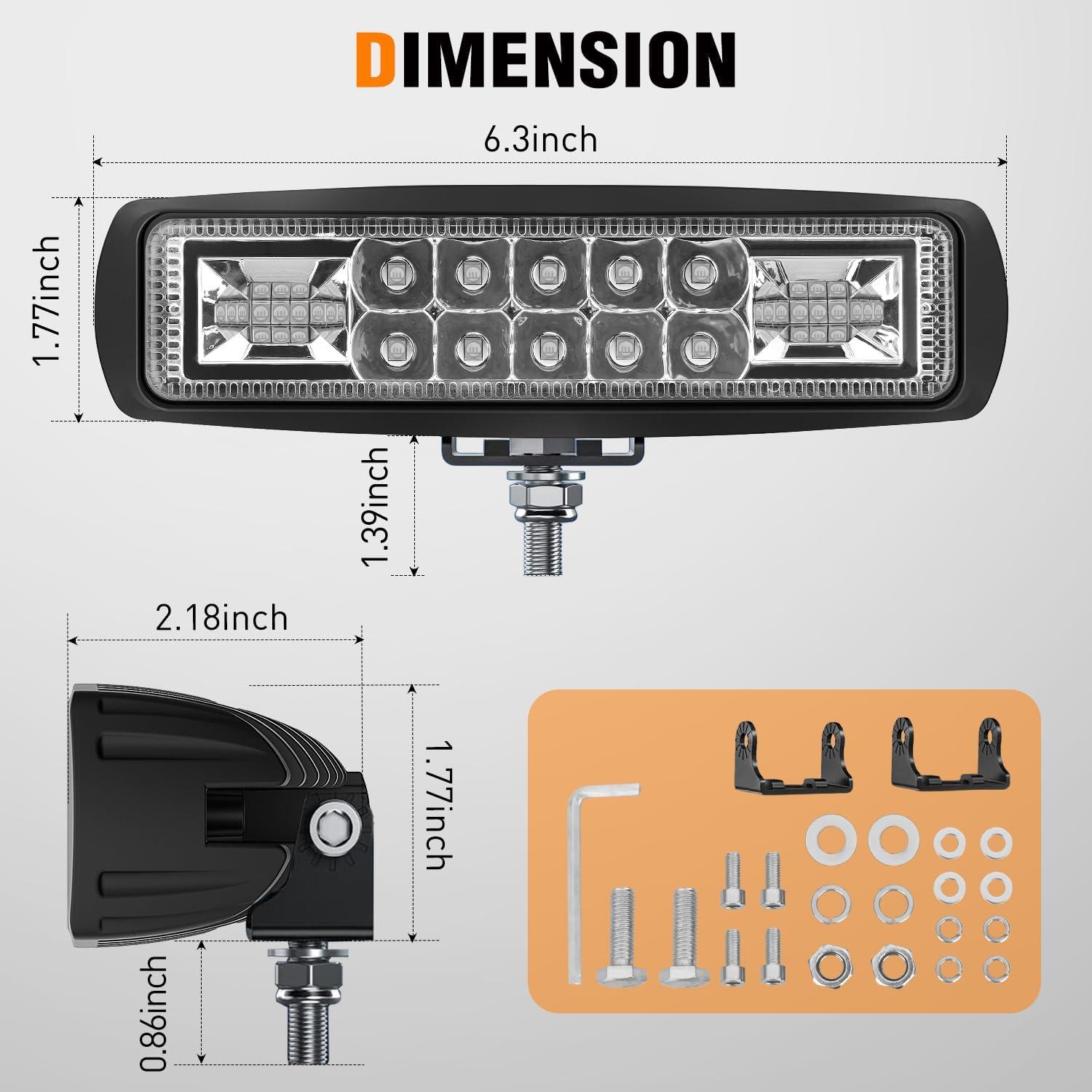 image:imageNilight 6 Inch Purple LED Light Pods 2 PCS 60W Flood Spot Combo Beam Off Road Driving Decoration Neon Hunting Lighting for 12V 24V ATV UTV Pickup Truck Tractor60W Led Pods 2Pcs Green