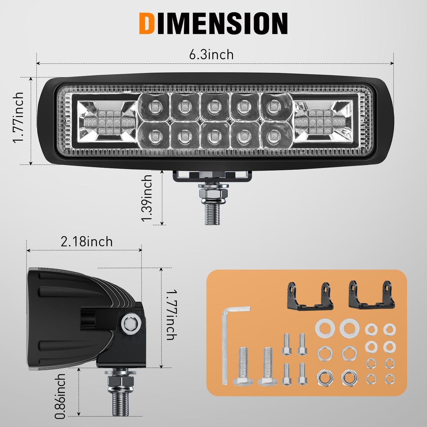 image:imageNilight 6 Inch Purple LED Light Pods 2 PCS 60W Flood Spot Combo Beam Off Road Driving Decoration Neon Hunting Lighting for 12V 24V ATV UTV Pickup Truck Tractor60W Led Pods 2Pcs Blue