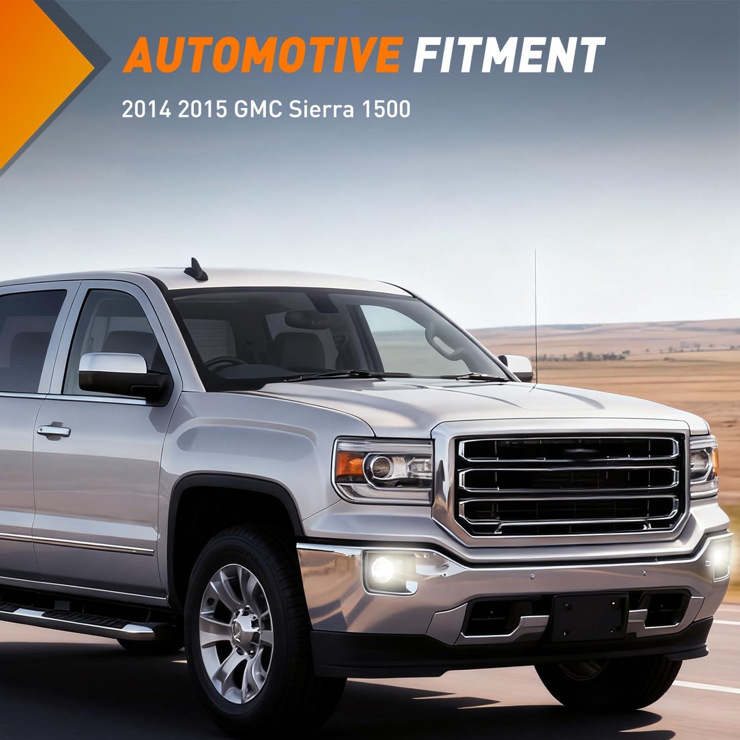 image:imageNilight Fog Light Assembly Compatible with 1999 2000 2001 2002 GMC Sierra 1500 2500 20012002 Sierra 1500HD 2500HD 3500 20002006 Yukon Clear LensSierra 20142015 Clear
