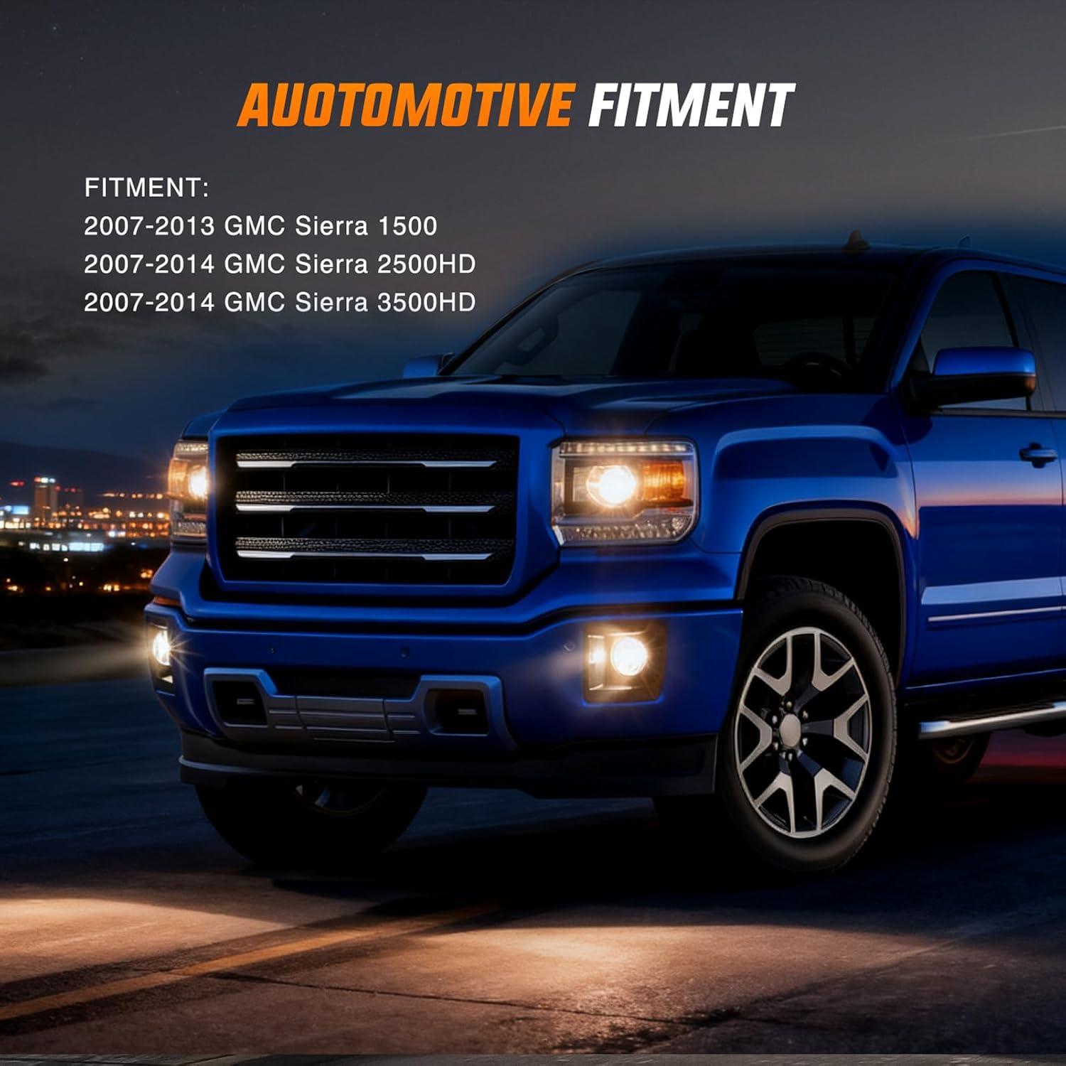 image:imageNilight Fog Light Assembly Compatible with 1999 2000 2001 2002 GMC Sierra 1500 2500 20012002 Sierra 1500HD 2500HD 3500 20002006 Yukon Clear LensSierra 20072014 Clear