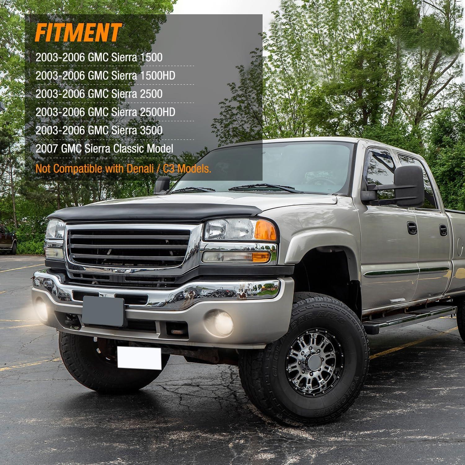 image:imageNilight Fog Light Assembly Compatible with 1999 2000 2001 2002 GMC Sierra 1500 2500 20012002 Sierra 1500HD 2500HD 3500 20002006 Yukon Clear LensSierra 20032006 Clear