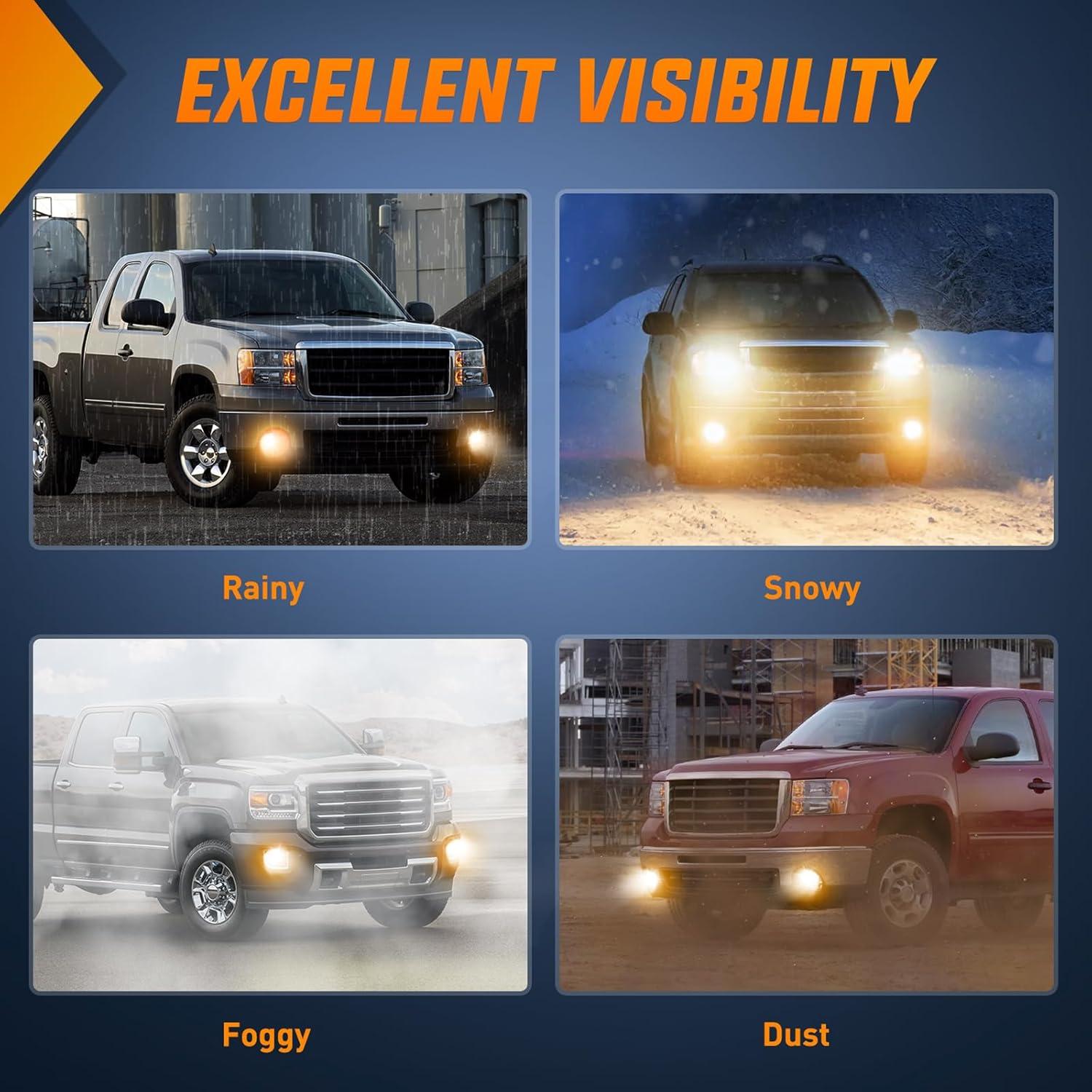 image:imageNilight Fog Light Assembly Compatible with 1999 2000 2001 2002 GMC Sierra 1500 2500 20012002 Sierra 1500HD 2500HD 3500 20002006 Yukon Clear LensSierra 20072014 Clear
