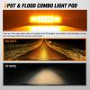 Nilight 6 Inch Purple LED Light Pods 2 PCS 60W Flood Spot Combo Beam Off Road Driving Decoration Neon Hunting Lighting for 12V 24V ATV UTV Pickup Truck Tractor(60W Led Pods 2Pcs Amber)