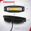 Nilight 6 Inch Purple LED Light Pods 2 PCS 60W Flood Spot Combo Beam Off Road Driving Decoration Neon Hunting Lighting for 12V 24V ATV UTV Pickup Truck Tractor(60W Led Pods 2Pcs Amber White Flush Mount)
