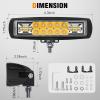 Nilight 6 Inch Purple LED Light Pods 2 PCS 60W Flood Spot Combo Beam Off Road Driving Decoration Neon Hunting Lighting for 12V 24V ATV UTV Pickup Truck Tractor(60W Led Pods 2Pcs Yellow)