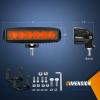 Nilight 6 Inch Purple LED Light Pods 2 PCS 60W Flood Spot Combo Beam Off Road Driving Decoration Neon Hunting Lighting for 12V 24V ATV UTV Pickup Truck Tractor(Amber Light Black House)