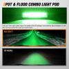 Nilight 6 Inch Purple LED Light Pods 2 PCS 60W Flood Spot Combo Beam Off Road Driving Decoration Neon Hunting Lighting for 12V 24V ATV UTV Pickup Truck Tractor(60W Led Pods 2Pcs Green)