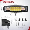 Nilight 6 Inch Purple LED Light Pods 2 PCS 60W Flood Spot Combo Beam Off Road Driving Decoration Neon Hunting Lighting for 12V 24V ATV UTV Pickup Truck Tractor(60W Led Pods 2Pcs Amber White)