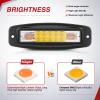 Nilight 6 Inch Purple LED Light Pods 2 PCS 60W Flood Spot Combo Beam Off Road Driving Decoration Neon Hunting Lighting for 12V 24V ATV UTV Pickup Truck Tractor(60W Led Pods 2Pcs Amber White Flush Mount)