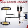 Nilight 6 Inch Purple LED Light Pods 2 PCS 60W Flood Spot Combo Beam Off Road Driving Decoration Neon Hunting Lighting for 12V 24V ATV UTV Pickup Truck Tractor(60W Led Pods 2Pcs Amber White Flush Mount)