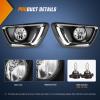 Nilight Fog Light Assembly Compatible with 1999 2000 2001 2002 GMC Sierra 1500 2500 2001-2002 Sierra 1500HD 2500HD 3500 2000-2006 Yukon Clear Lens(Chevy Colorado 2015-2020 Clear)