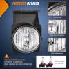 Nilight Fog Light Assembly Compatible with 1999 2000 2001 2002 GMC Sierra 1500 2500 2001-2002 Sierra 1500HD 2500HD 3500 2000-2006 Yukon Clear Lens(Sierra 2003-2006 Clear)