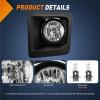 Nilight Fog Light Assembly Compatible with 1999 2000 2001 2002 GMC Sierra 1500 2500 2001-2002 Sierra 1500HD 2500HD 3500 2000-2006 Yukon Clear Lens(Sierra 2014-2015 Clear)