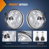 Nilight Fog Light Assembly Compatible with 1999 2000 2001 2002 GMC Sierra 1500 2500 2001-2002 Sierra 1500HD 2500HD 3500 2000-2006 Yukon Clear Lens(Sierra 2007-2014 Clear)