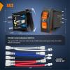 Nilight UTV Reverse Lights Rocker Switch On Off 5 PIN SPST LED Light Bar Switches with Orange Backlit 12V 24V Toggle with Jumper Wires Set for ATVs UTVs Cars Trucks RVs(Headlight 8PIN)
