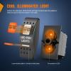Nilight UTV Reverse Lights Rocker Switch On Off 5 PIN SPST LED Light Bar Switches with Orange Backlit 12V 24V Toggle with Jumper Wires Set for ATVs UTVs Cars Trucks RVs(LED POD LIGHTS)