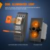 Nilight UTV Reverse Lights Rocker Switch On Off 5 PIN SPST LED Light Bar Switches with Orange Backlit 12V 24V Toggle with Jumper Wires Set for ATVs UTVs Cars Trucks RVs(ROCK LIGHTS)