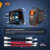 Nilight UTV Reverse Lights Rocker Switch On Off 5 PIN SPST LED Light Bar Switches with Orange Backlit 12V 24V Toggle with Jumper Wires Set for ATVs UTVs Cars Trucks RVs(ROCK LIGHTS)