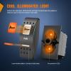 Nilight UTV Reverse Lights Rocker Switch On Off 5 PIN SPST LED Light Bar Switches with Orange Backlit 12V 24V Toggle with Jumper Wires Set for ATVs UTVs Cars Trucks RVs(Horn)