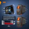 Nilight UTV Reverse Lights Rocker Switch On Off 5 PIN SPST LED Light Bar Switches with Orange Backlit 12V 24V Toggle with Jumper Wires Set for ATVs UTVs Cars Trucks RVs(LED LIGHT+REAR LIGHT)