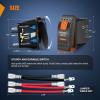 Nilight UTV Reverse Lights Rocker Switch On Off 5 PIN SPST LED Light Bar Switches with Orange Backlit 12V 24V Toggle with Jumper Wires Set for ATVs UTVs Cars Trucks RVs(Driving Lights 5PIN)