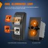 Nilight UTV Reverse Lights Rocker Switch On Off 5 PIN SPST LED Light Bar Switches with Orange Backlit 12V 24V Toggle with Jumper Wires Set for ATVs UTVs Cars Trucks RVs(Power Window 8PIN)
