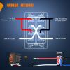 Nilight UTV Reverse Lights Rocker Switch On Off 5 PIN SPST LED Light Bar Switches with Orange Backlit 12V 24V Toggle with Jumper Wires Set for ATVs UTVs Cars Trucks RVs(Power Window 8PIN)