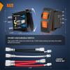 Nilight UTV Reverse Lights Rocker Switch On Off 5 PIN SPST LED Light Bar Switches with Orange Backlit 12V 24V Toggle with Jumper Wires Set for ATVs UTVs Cars Trucks RVs(High Low Beam 6PIN)