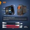 Nilight UTV Reverse Lights Rocker Switch On Off 5 PIN SPST LED Light Bar Switches with Orange Backlit 12V 24V Toggle with Jumper Wires Set for ATVs UTVs Cars Trucks RVs(Fan)