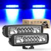 60W Led Pods 2Pcs Blue