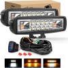 60W Led Pods 2Pcs Amber White