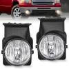 Nilight Fog Light Assembly Compatible with 1999 2000 2001 2002 GMC Sierra 1500 2500 2001-2002 Sierra 1500HD 2500HD 3500 2000-2006 Yukon Clear Lens(Sierra 2003-2006 Clear)