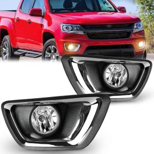 Nilight Fog Light Assembly Compatible with 1999 2000 2001 2002 GMC Sierra 1500 2500 2001-2002 Sierra 1500HD 2500HD 3500 2000-2006 Yukon Clear Lens(Chevy Colorado 2015-2020 Clear)