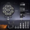 Nilight 2 PCS 4 Inch LED Pods Round 3370LM Built-in EMC 90°Flood Beam Angle Offroad Driving Lights Side Rear Back-Up Light for Tractor Truck Motorcycle Boat ATV UTV(2Pcs 4Inch Led Pods Round)