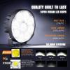 Nilight 2 PCS 4 Inch LED Pods Round 3370LM Built-in EMC 90°Flood Beam Angle Offroad Driving Lights Side Rear Back-Up Light for Tractor Truck Motorcycle Boat ATV UTV(2Pcs 4Inch Led Pods Round)