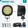 Nilight Led Offroad Lights 2PCS 4Inch 10LED Round Driving Light Spot White Beam Super Bright with 16AWG Wiring Harness Kit for Truck Pickup SUV ATV UTV Motorcycle 4×4 Car(White 4Inch 9Led Light Pods +Wiring Kit)