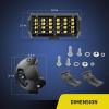 Nilight Led Pods 2Pcs 6.5 Inch 72W 7000LM Quad Row Light Bar Flood Spot Combo Driving Lamp Off Road LED Work Lights for Van Camper Wagon Car Pickup Golf Cart ATV UTV SUV Truck Boat 4×4