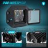 Nilight Motorcycle LED Pods 2 PCS 4.5 Inch 30 W Flood Beam Square Driving Work Offroad Side Ditch Lights Built-in EMC for Tractor Truck Motorbike Boat ATV(4.7Inch 4Led Flush Mount Light Pods)