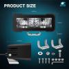 Nilight Motorcycle LED Pods 2 PCS 4.5 Inch 30 W Flood Beam Square Driving Work Offroad Side Ditch Lights Built-in EMC for Tractor Truck Motorbike Boat ATV(4.5Inch 2Led Light Pods)