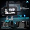 Nilight Motorcycle LED Pods 2 PCS 4.5 Inch 30 W Flood Beam Square Driving Work Offroad Side Ditch Lights Built-in EMC for Tractor Truck Motorbike Boat ATV(3Inch 2Led Light Pods)