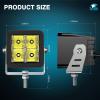 Nilight Motorcycle LED Pods 2 PCS 4.5 Inch 30 W Flood Beam Square Driving Work Offroad Side Ditch Lights Built-in EMC for Tractor Truck Motorbike Boat ATV(3Inch 4Led Light Pods)